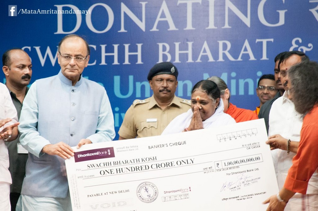 Amma mit Arun Jaitley