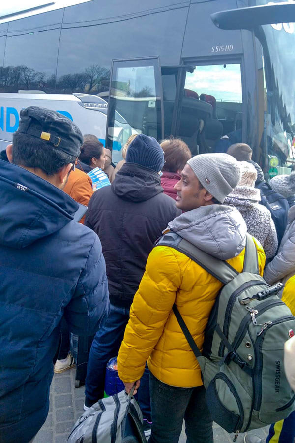 Amma Polska Nothilfe für Ukrainische Flüchtlinge an der polnischen Grenze